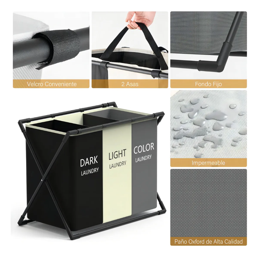 ORGANIZADOR PREMIUM PLEGABLE DE ROPA SUCIA + ENVIO GRATIS 🎁