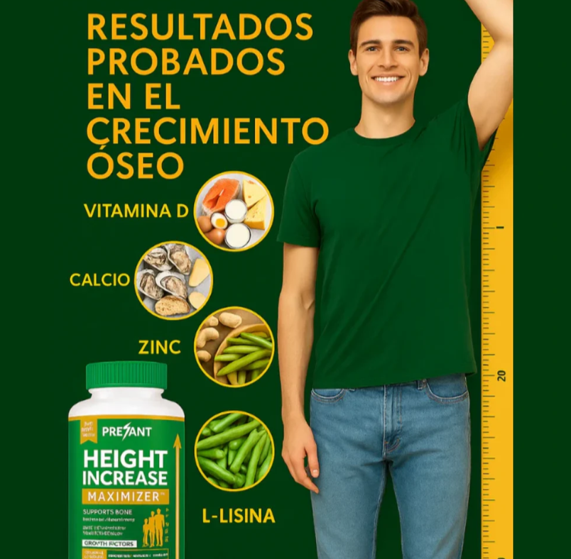 HEIGHT CREASE MAXIMZER/ SUPLEMENTO DE CRECIMIENTO EN CAPSULAS X 62 + ENVÍO GRATIS!🎁