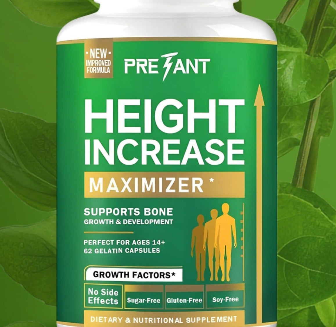 HEIGHT CREASE MAXIMZER/ SUPLEMENTO DE CRECIMIENTO EN CAPSULAS X 62 + ENVÍO GRATIS!🎁